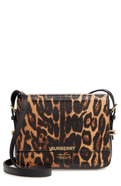 BURBERRY◇Small Grace Leopard Print Leather Crossbody Bag/8023114 ...
