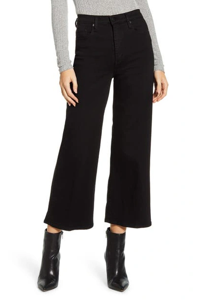 Shop Nobody Denim Milla Crop Wide Leg Jeans In Pure Black