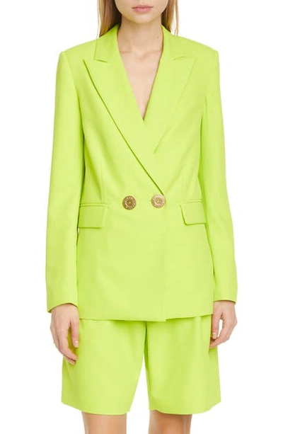 Shop Simon Miller Galen Double Breasted Blazer In Algae