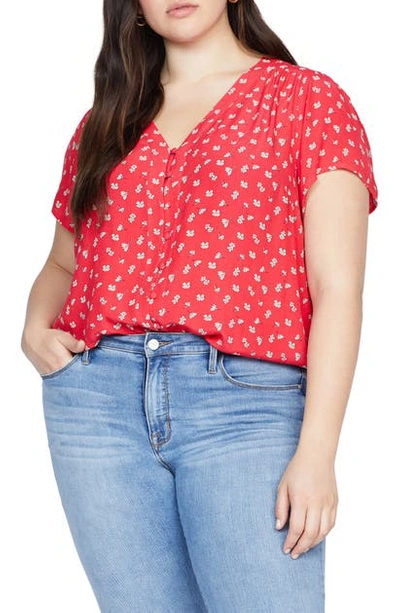 Shop Sanctuary Mia Floral Top In Wildflower Red