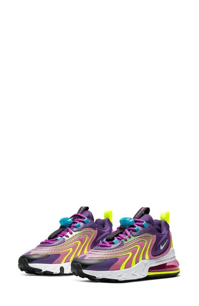 Shop Nike Air Max React 270 Eng Sneaker In Eggplant/ White/ Flamingo