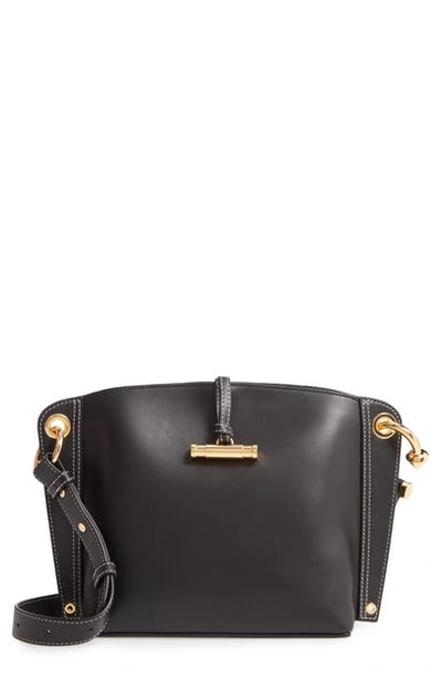 Shop Jw Anderson Small Hoist Leather Shoulder Bag In Olive 595