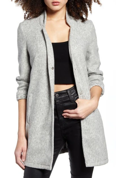 Vero Moda Katrine Brushed Fleece Jacket In Light Grey Melange | ModeSens