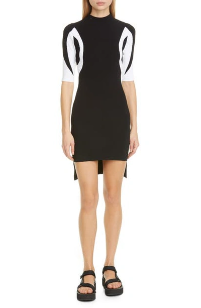 Shop Alyx Warp Speed High/low Sweater Dress In Black