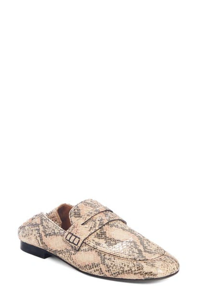 Shop Isabel Marant Fezzy Snakeskin Embossed Convertible Loafer In Nude