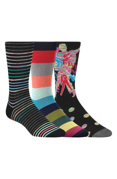 Shop Bugatchi 3-pack Sock Gift Set In Black