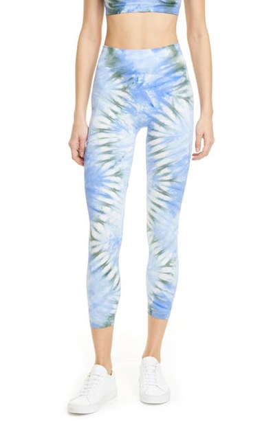 Shop Tory Sport Seamless Tie Dye Leggings In Volley Blue Tie Dye