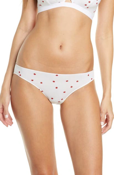 Shop Madewell Jersey Bikini In Ladybugs Optic White