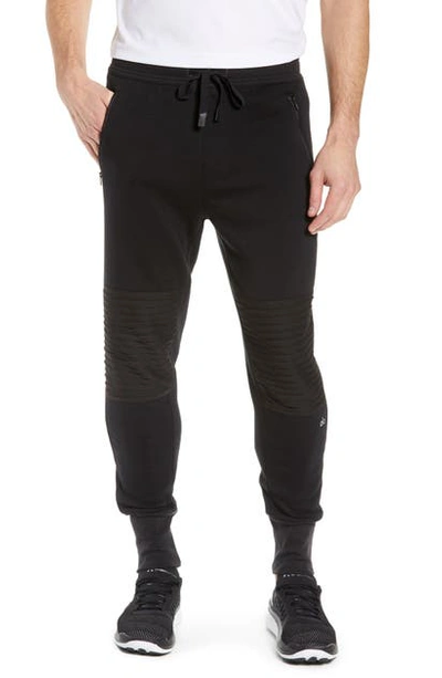 Shop Alo Yoga Moto Slim Fit Jogger Pants In Solid Black