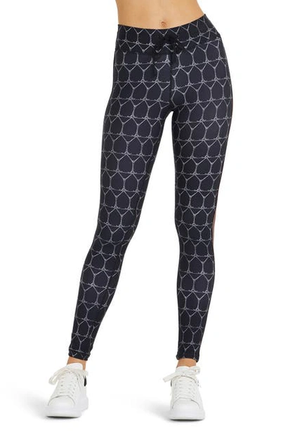 Shop The Upside Martini Tie Waist Yoga Pants In Black/ White