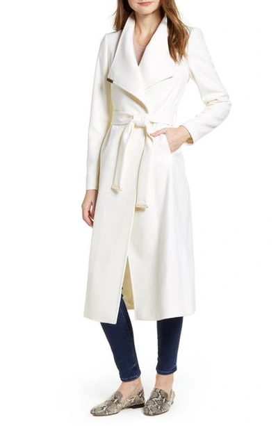 Shop Ted Baker Gwynith Wool Blend Wrap Coat In Ivory
