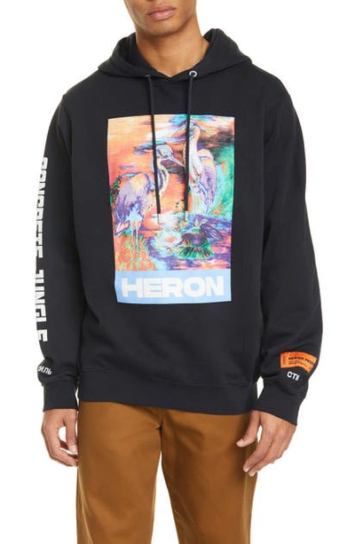 Shop Heron Preston Graphic Hoodie In Black Multi