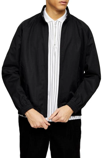 Shop Topman Harrington Stand Collar Jacket In Black
