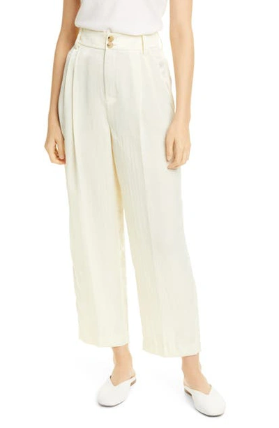 Shop Vince Wide Leg Ankle Trousers In Sun Creme