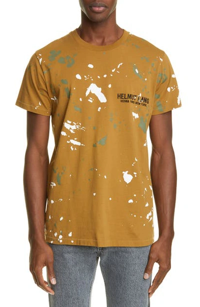 Shop Helmut Lang Embroidered Painter T-shirt In Bronze