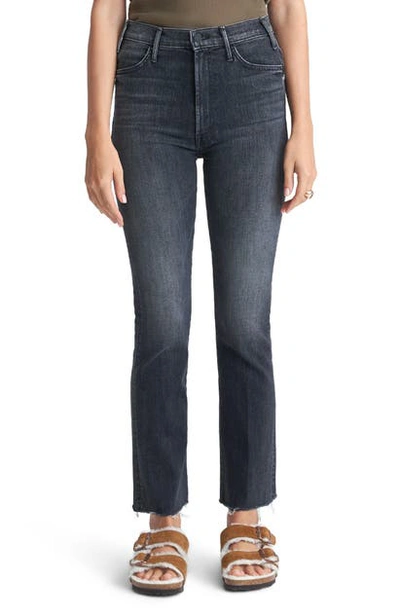 Shop Mother The Hustler High Waist Ankle Fray Jeans In Night Owl