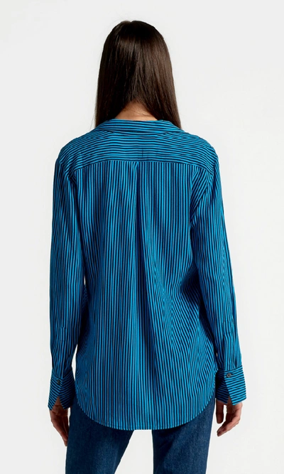 Shop Equipment Oriana Shirt In Starling Bleu/eclipse