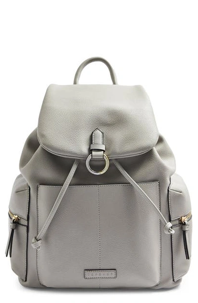 Topshop Betty Faux Leather Backpack In Grey ModeSens