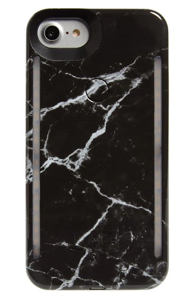 Shop Lumee Duo Lighted Iphone 6/7/8 & 6/7/8 Plus Case In Black Marble
