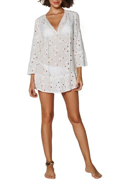 Vix Swimwear Lace Cover-up Tunic In White
