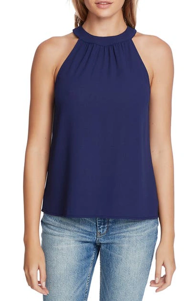 Shop 1.state High Neck Top In Navy Sky