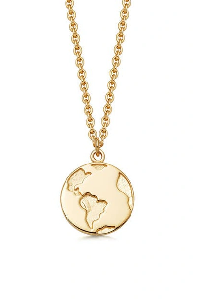 Shop Astley Clarke Earth Biography Pendant Necklace In Yellow Gold