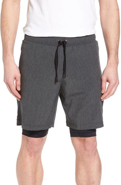 Shop Alo Yoga Unity 2-in-1 Shorts In Grey