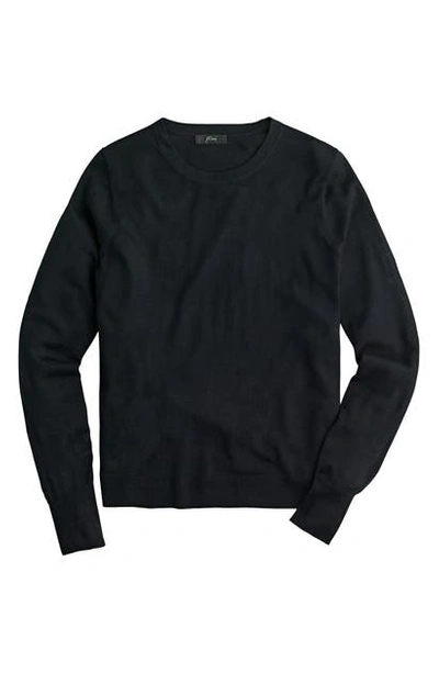 Shop Jcrew Margot Crewneck Re-imagined Wool Sweater In Black