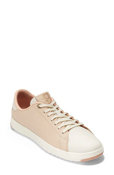 Shop Cole Haan Grandpro Tennis Shoe In Brazil Sand/ Ivory Leather
