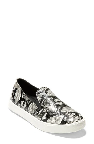 Shop Cole Haan Grandpro Spectator 2.0 Slip-on In Grey/ Black Snake Prnt Leather