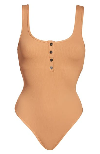 Shop L*space Float On One-piece Swimsuit In Chestnut