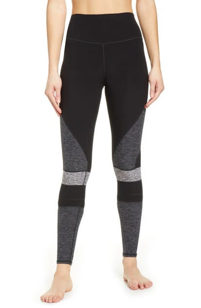 Shop Alo Yoga Soft High Waist Leggings In Black/ Dark Grey/ Dove Grey
