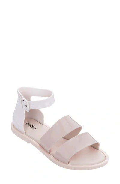 Shop Melissa Model Jelly Flat Sandal In Beige Pink