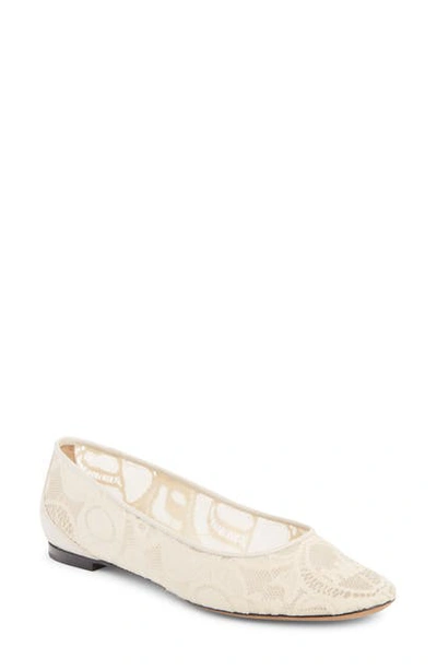 Shop Chloé Lauren Ballerina Flat In Mild Beige