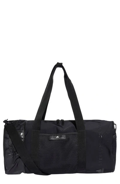 Shop Adidas By Stella Mccartney Round Duffle Bag In Black/ Black/ White