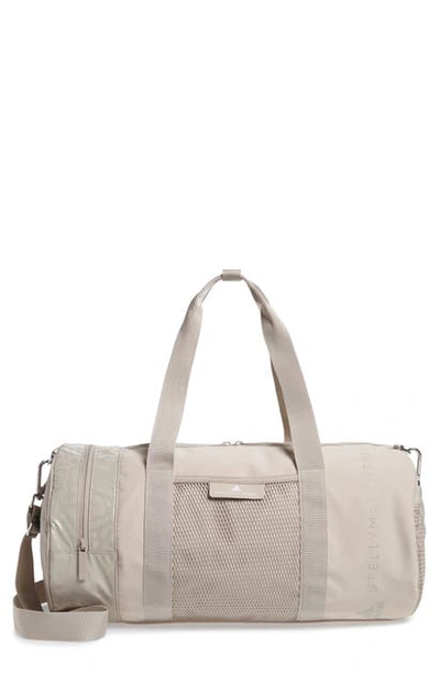 Shop Adidas By Stella Mccartney Round Duffle Bag In Lbrown/ Cbrown/ White