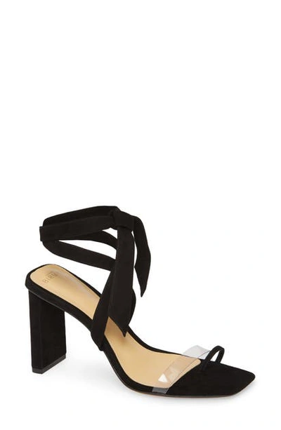 Shop Alexandre Birman Transparent Strap Sandal In Black/ Transparent