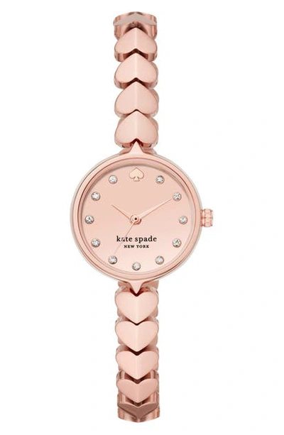 Shop Kate Spade Hollis Bracelet Watch, 24mm In Rose Gold