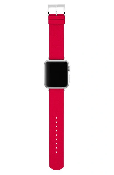 Shop Tory Burch Double-t Link Apple Watch Bracelet Strap, 38mm (nordstrom Exclusive) In Red