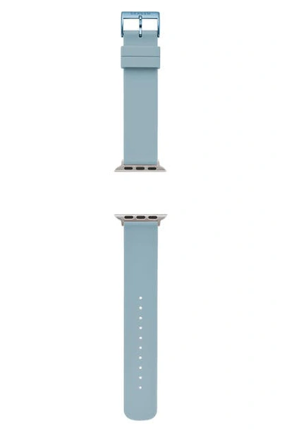 Shop Skagen Silicone 38mm Silicone Apple Watch Strap In Light Blue