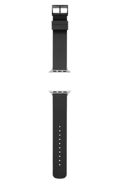 Shop Skagen Silicone 38mm Silicone Apple Watch Strap In Black