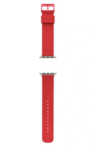 Shop Skagen Silicone 38mm Silicone Apple Watch Strap In Red