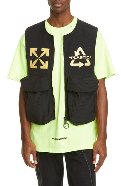 Shop Off-white Skydive Utility Vest In Black Yellow