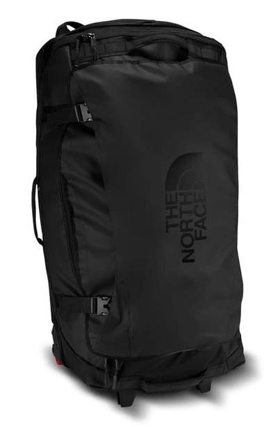 Shop The North Face Rolling Thunder Wheeled Duffle Bag In Asphalt Grey/black
