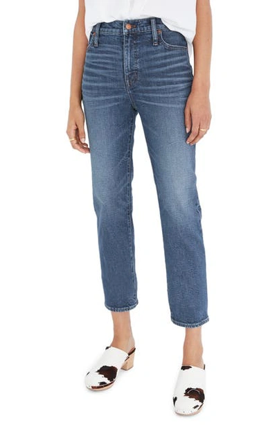 Shop Madewell Mid Rise Classic Straight Jeans In Carsondale Wash