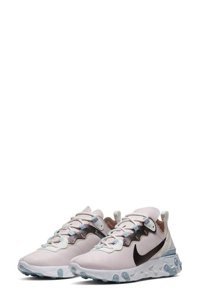 Shop Nike React Element 55 Se Sneaker In Barely Rose/ White/ Blue