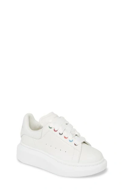Shop Alexander Mcqueen Rainbow Eyelet Sneaker In White