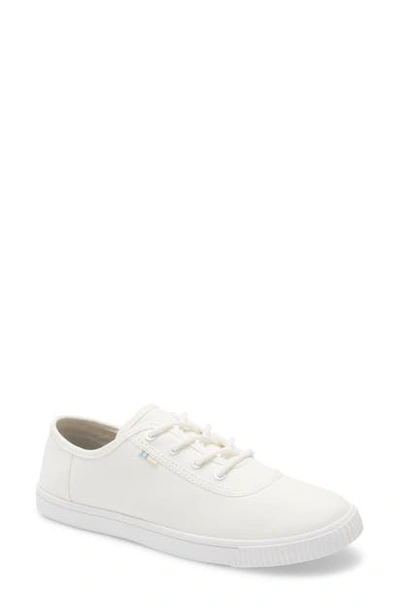 Shop Toms Carmel Sneaker In White Fabric