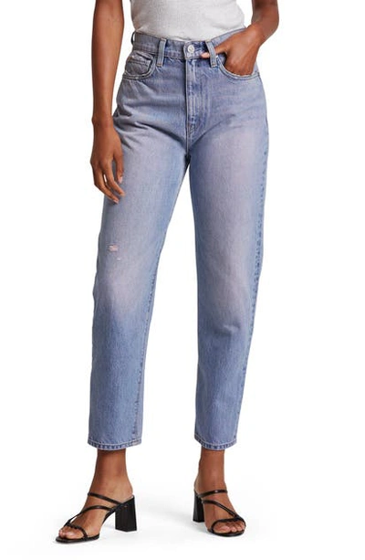 Shop Hudson Elly High Waist Distressed Tapered Crop Jeans In Illum. Ceris Illuminate