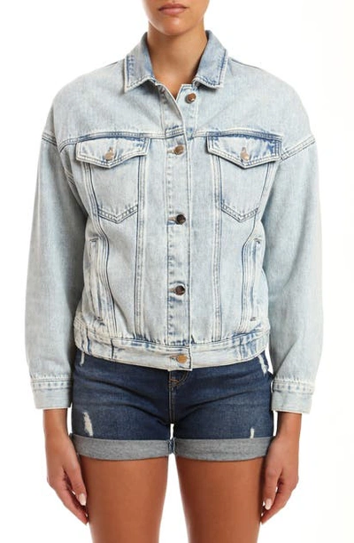 Shop Mavi Jeans Mavi Linda Bleached Denim Trucker Jacket In Beached 90s Str